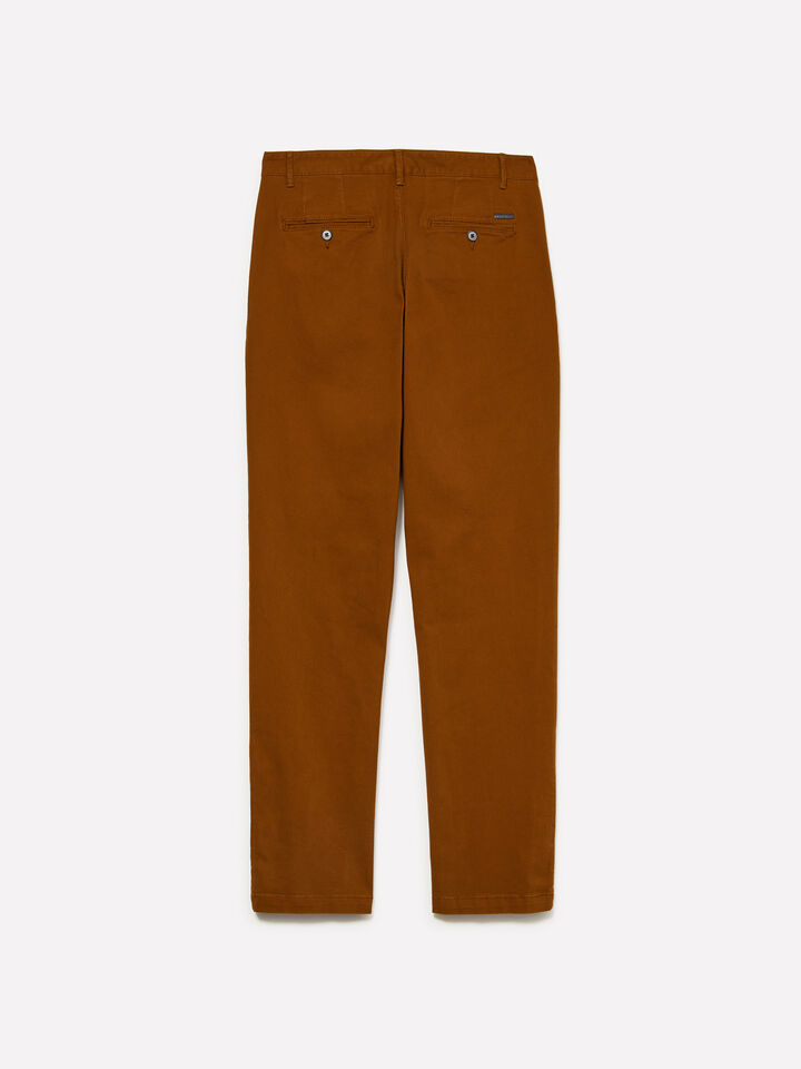 Dark brown chinos - men's chino trousers - Brown | Sisley image number 2